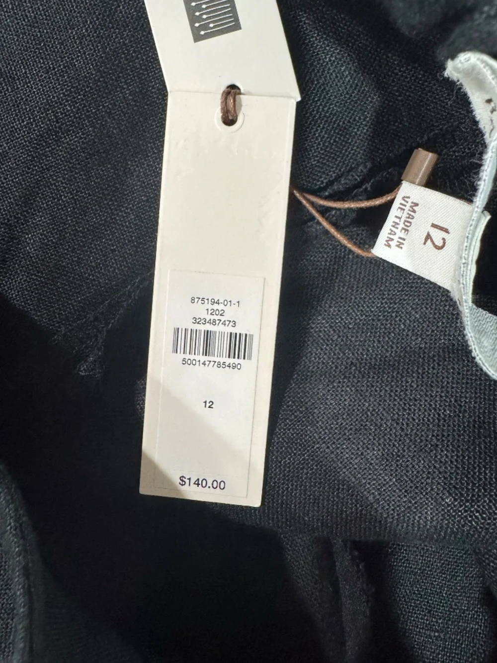 NWT  Banana Republic Mid-Rise Kick-Flare Linen Ankle Pant // Black